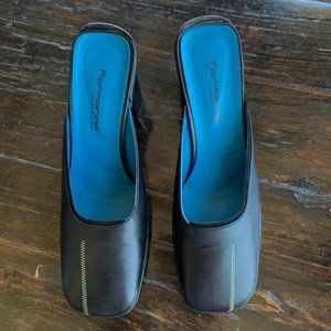 Fornarina Mule Black Heels Leather